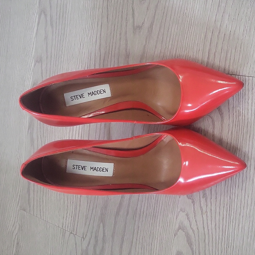 Patent leather red Steve Madden proto stilletos